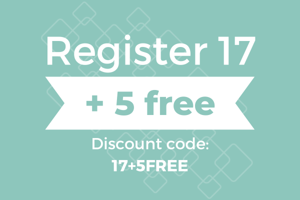 Register 17+ 5 Free - Discount code: 17+5FREE