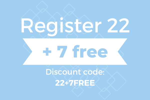 Register 22 + 7 Free - Discount code: 22+7FREE