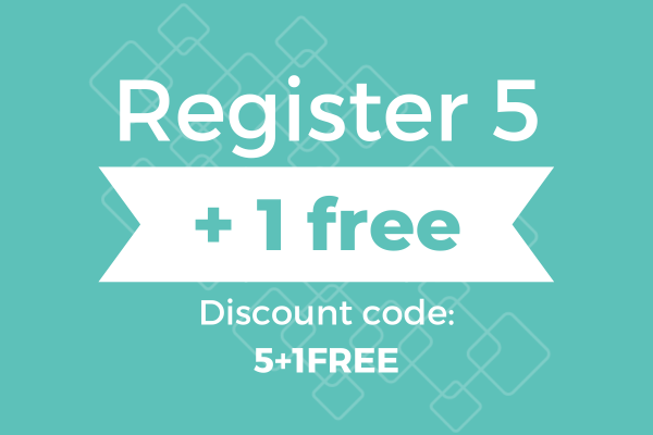 Register 5 + 1 Free - Discount code: 5+1FREE