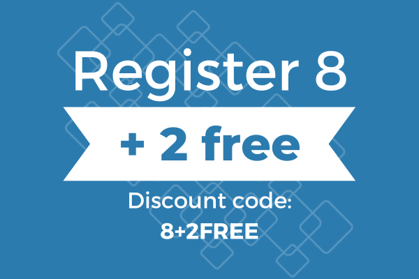 Register 8 + 2 Free - Discount code: 8+2FREE